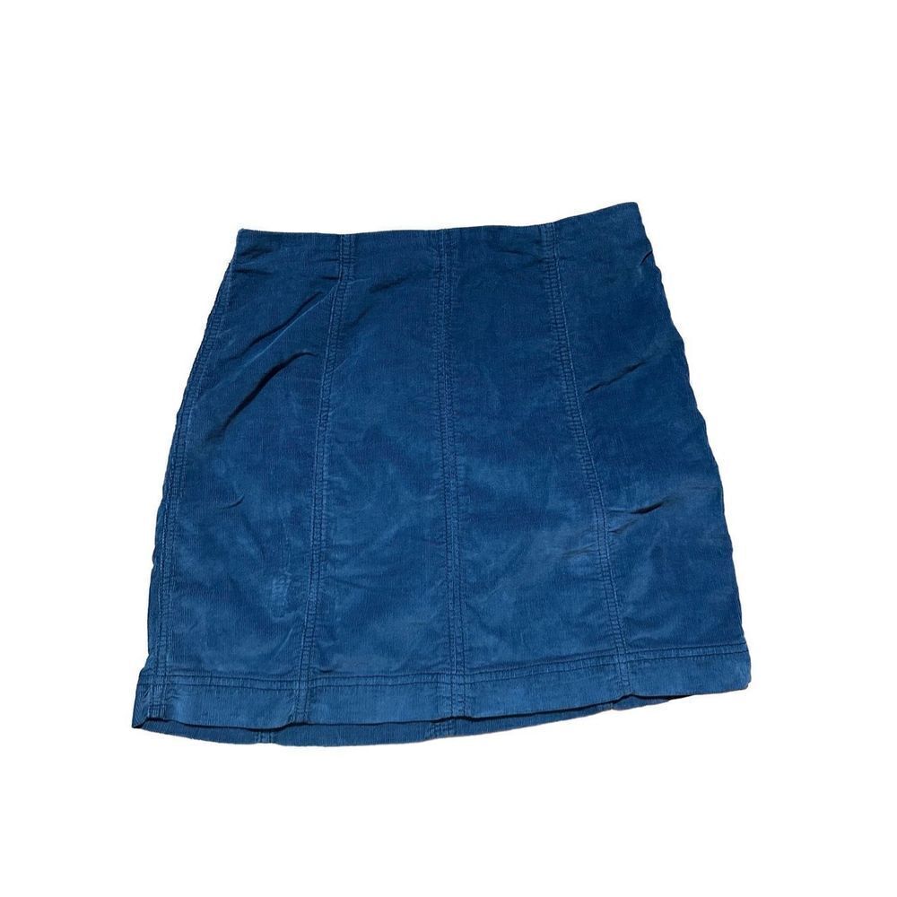 Free People Navy blue corduroy mini skirt sz 8